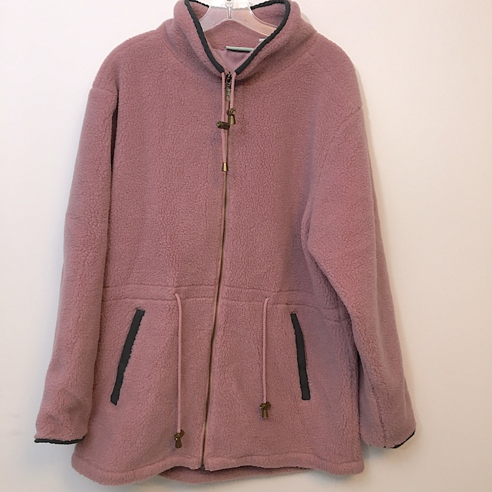 220 Hickory NWOT Mauve, Thick Fleece, Drawstring Jacket/Coat